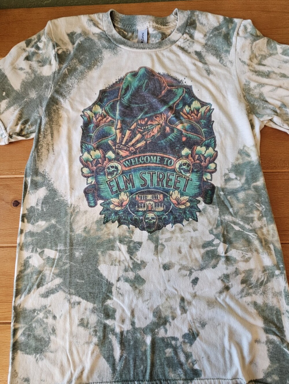 A Nightmare on Elm Street Tie-Dye "Welcome to Elm Street" Freddy Krueger Small